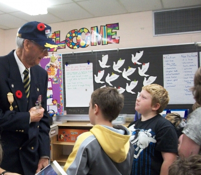 World War II Veteran visits St. Mary