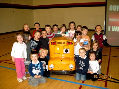 Buster the Bus Visits St. Francis