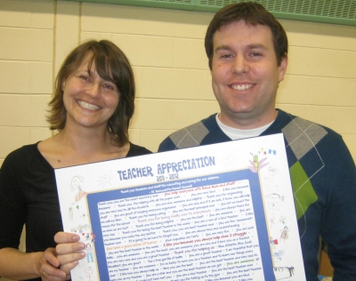 Students and Parents say Thank You to St. Bernadette Staff