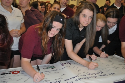 Taking the Pledge at St. Charles College