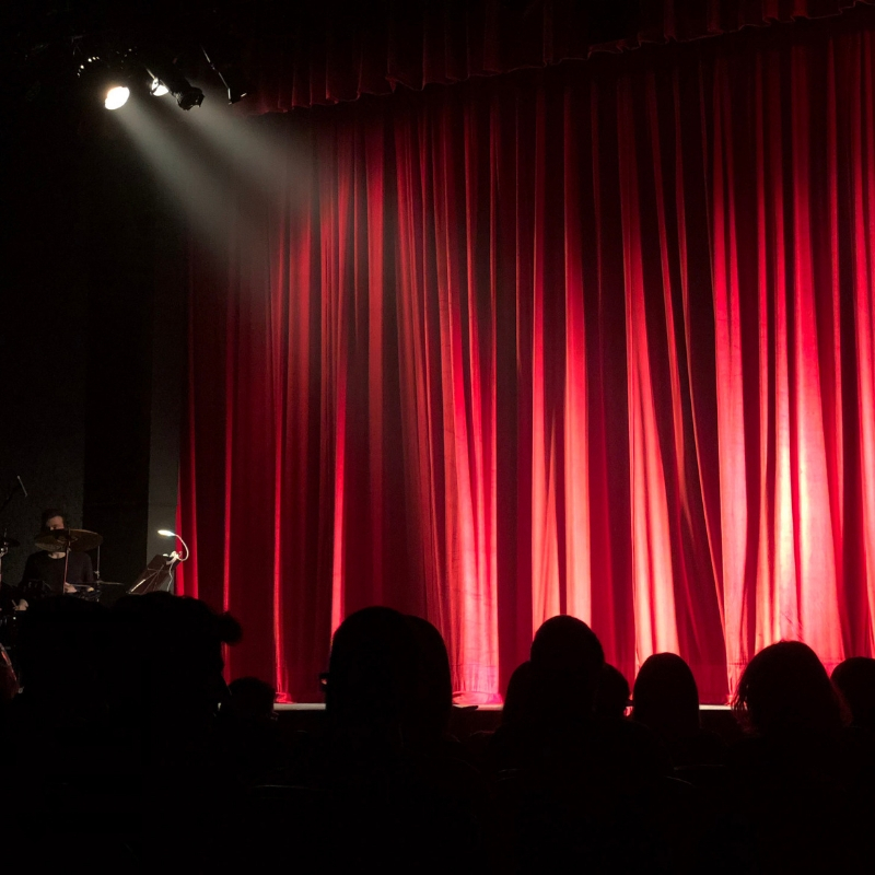 Stage and curtain