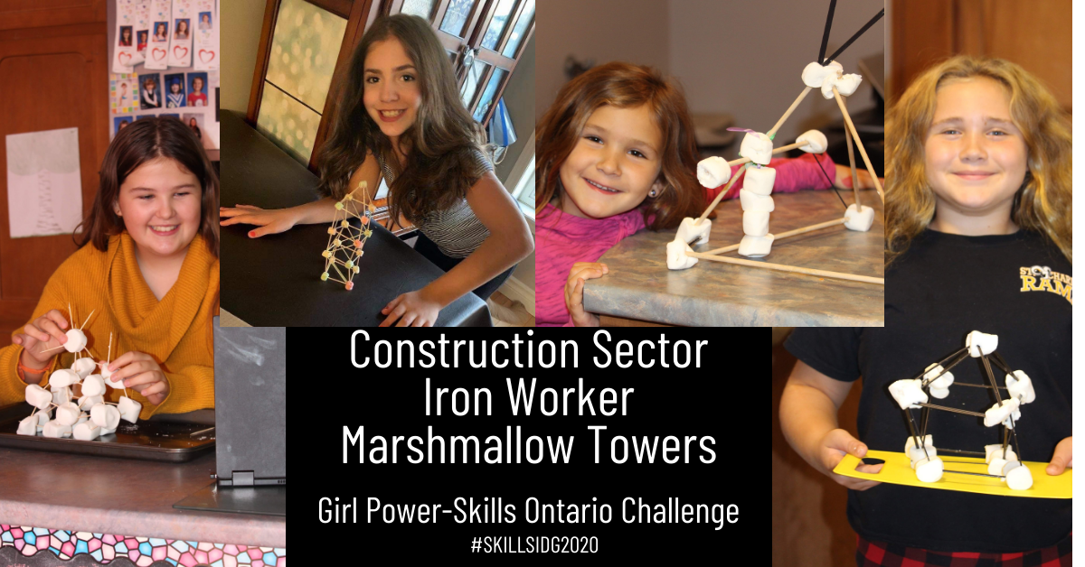 Skills Ontario International Day of the Girl Marshmallow Tower Challenge