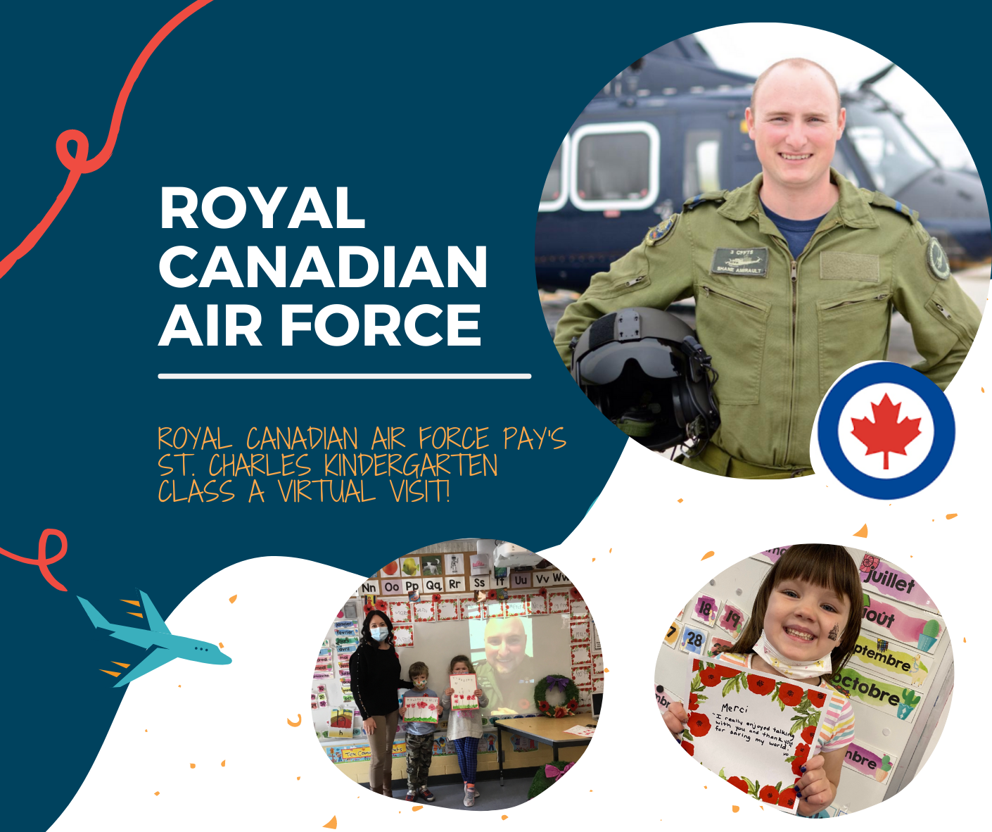 St. Charles Kindergarteners Send Letters To Canadian Soldiers and Learn About the Royal Canadian Air Force