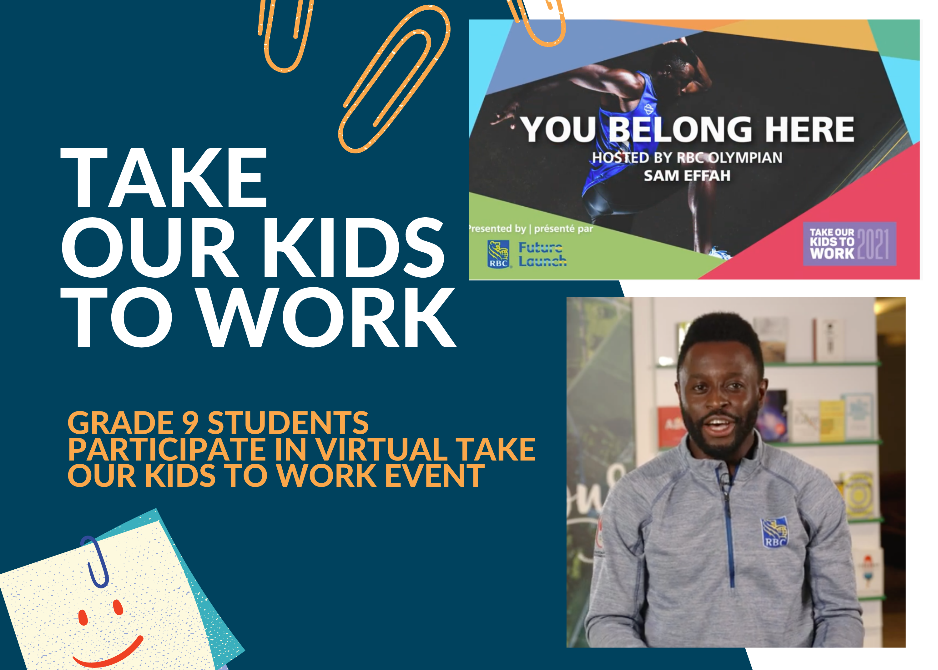 Grade 9 Students Participate in Virtual Take Our Kids to Work Event