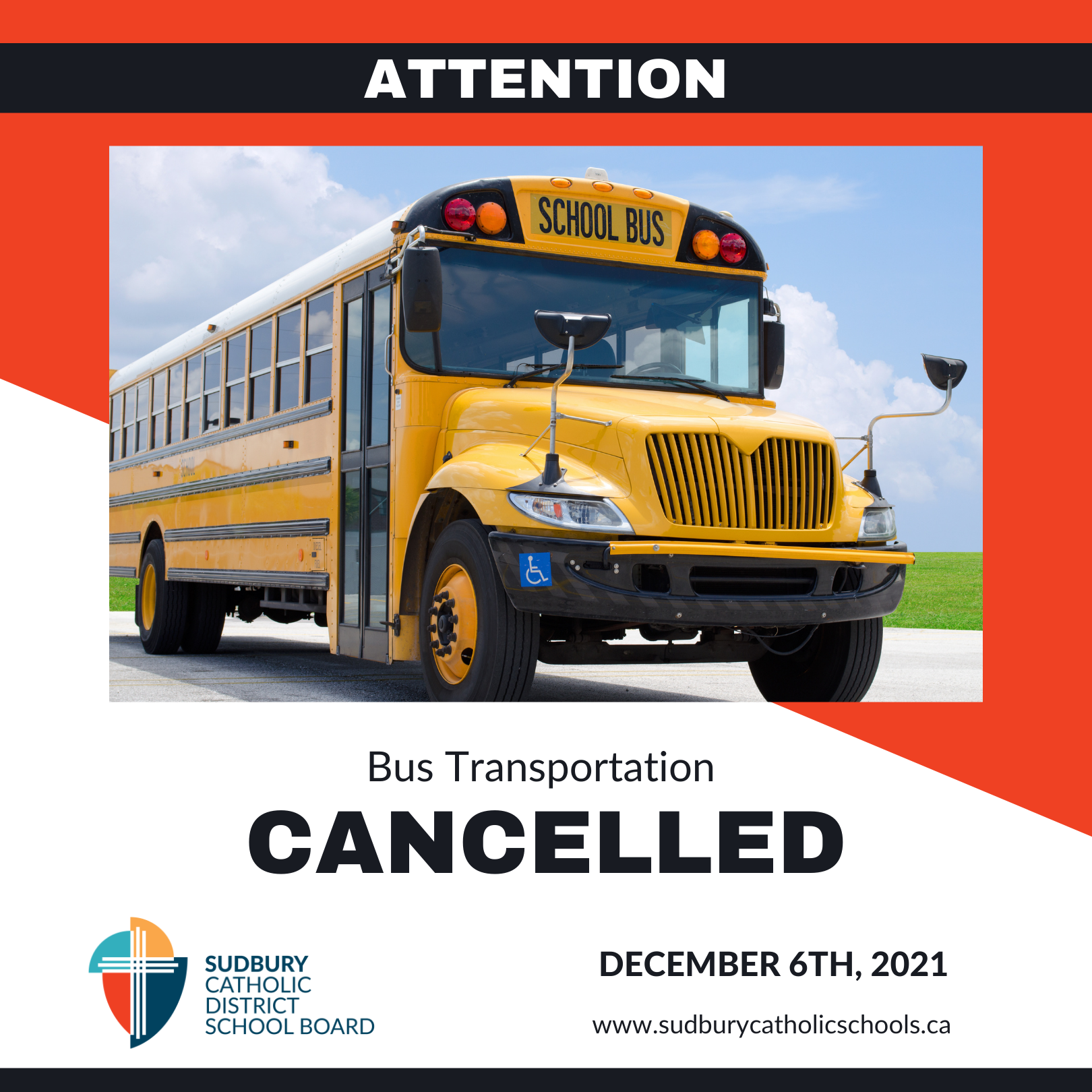 UPDATED! Bus Transportation Cancelled