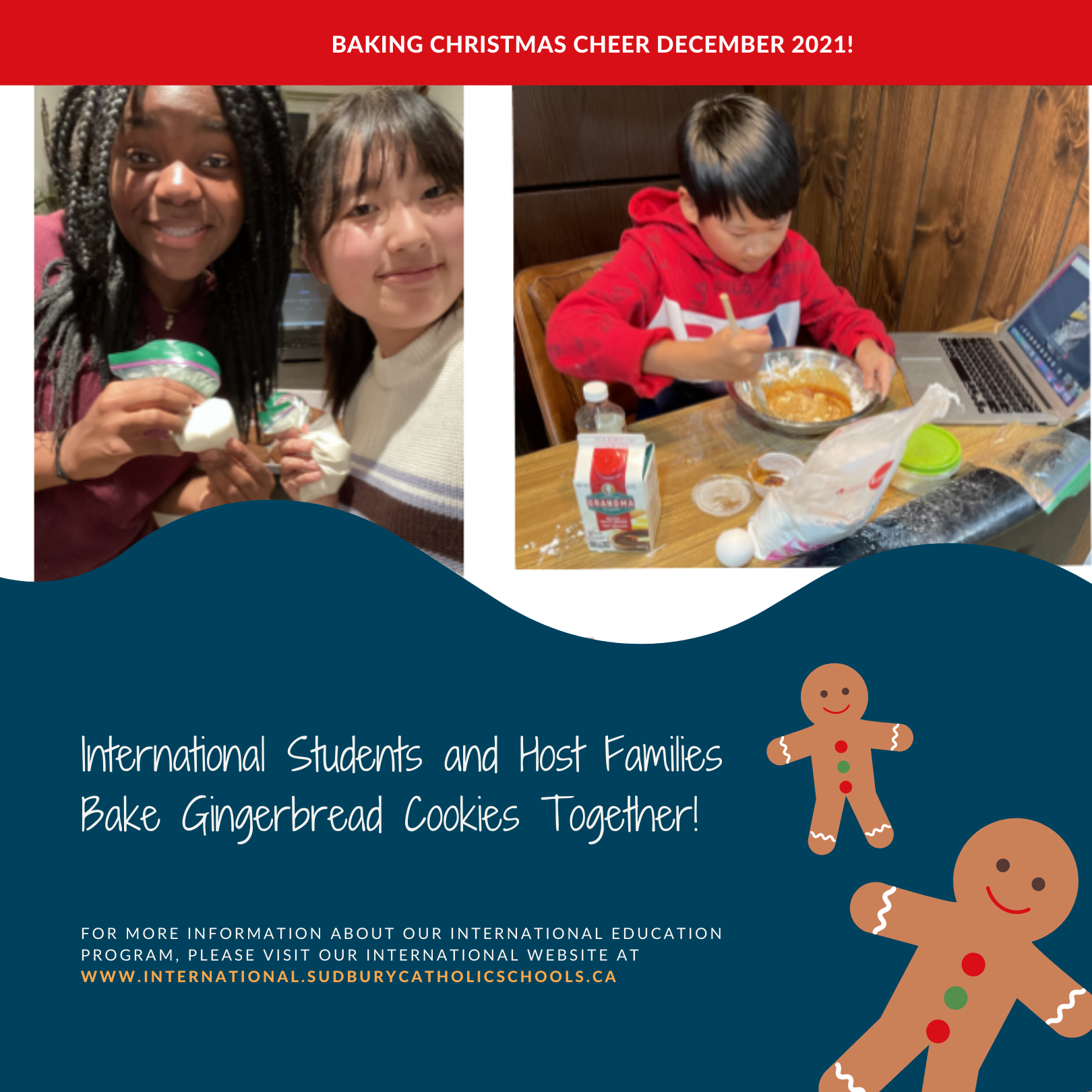 International Students and Host Families Bake Gingerbread Cookies Together!