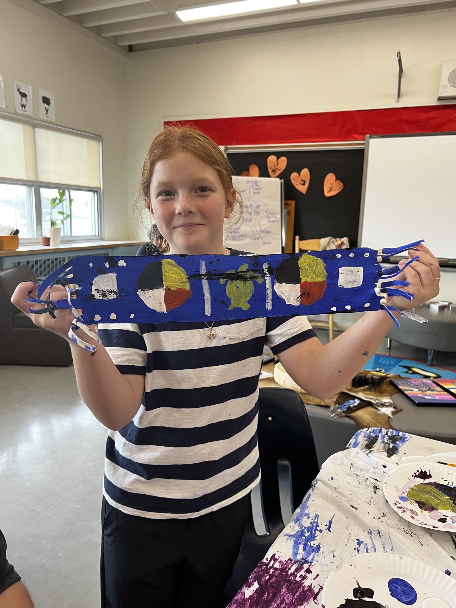 Student shows off belt