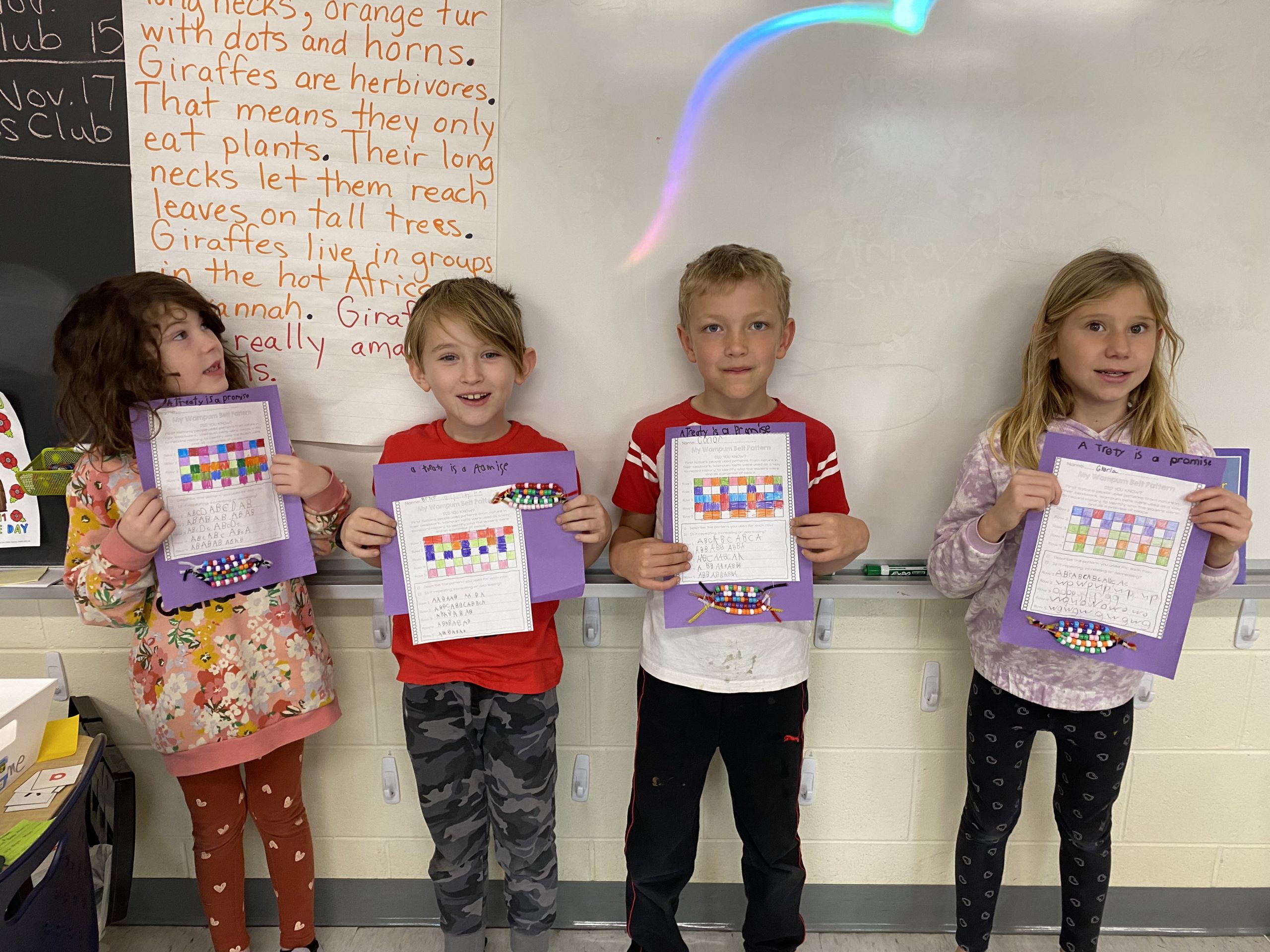 St. James Students Create Wampum Belts As Part of Treaty Recognition Week