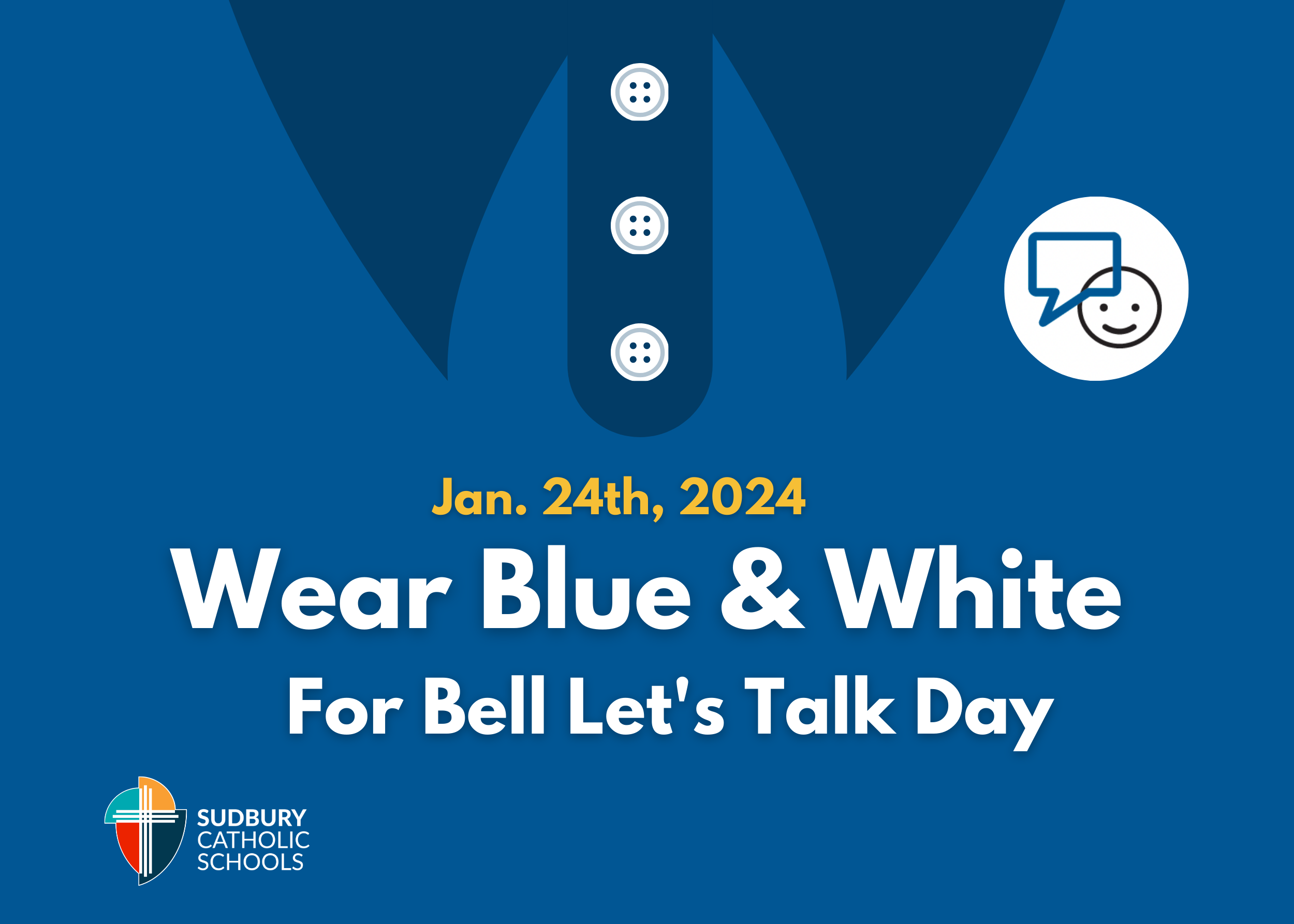 Wearing Blue & White for Bell Let’s Talk Day 2024