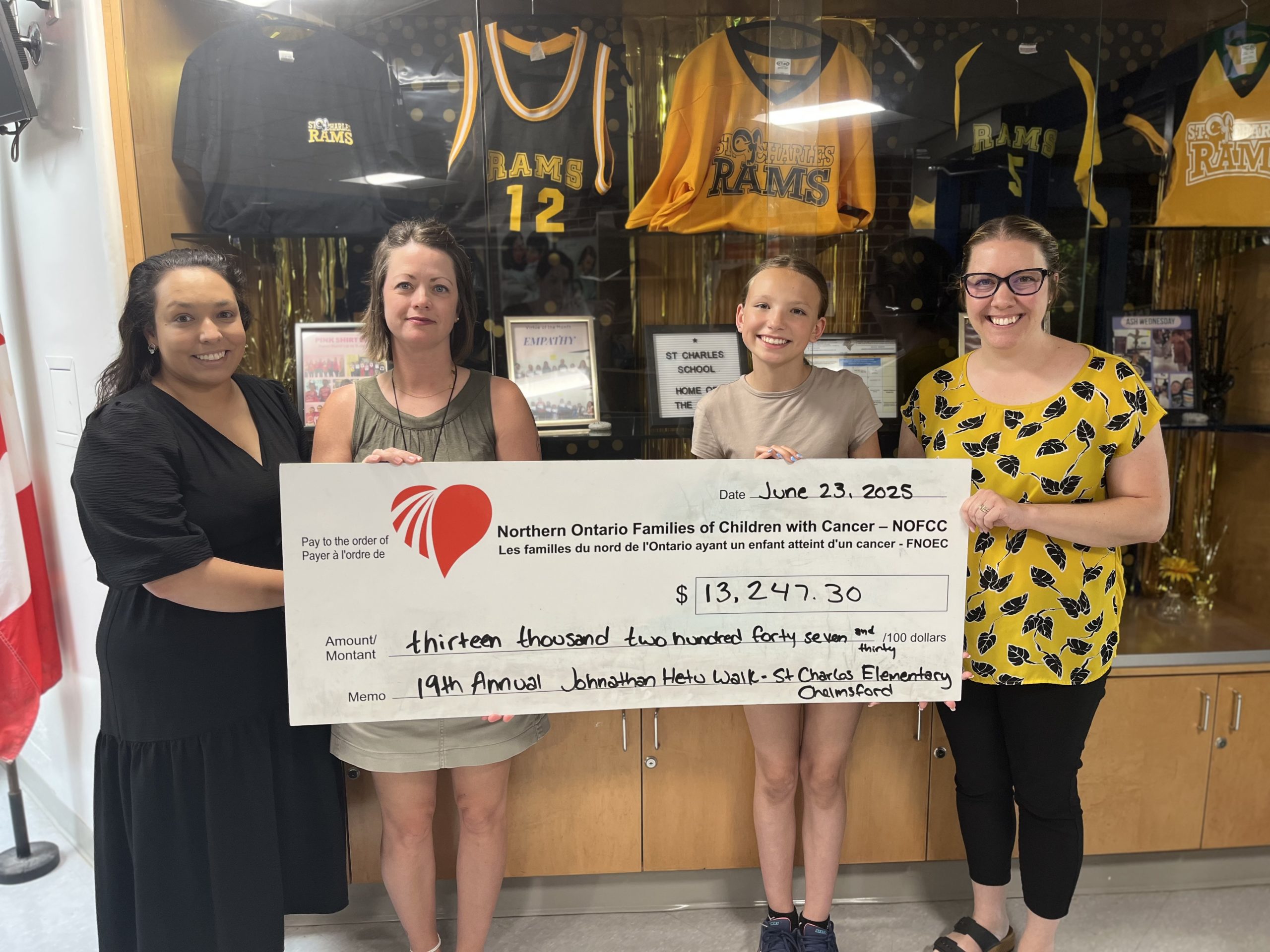 St. Charles Elementary Raises Over $13,000 in 19th Annual Johnathan Hetu Walk 🎗